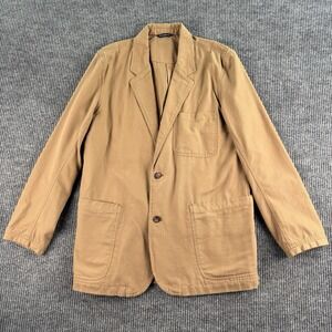 Duluth Trading Company Jacket Men Large Tall Brown Canvas Utility Chore Coat